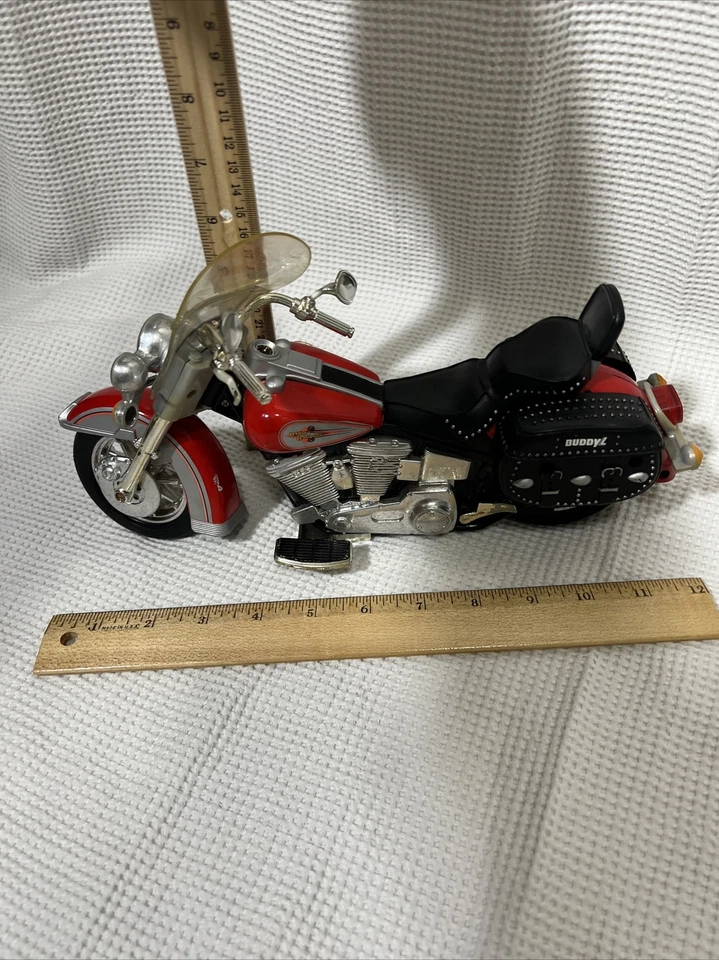 1994 Buddy L #5606 Harley-Davidson Motorcycle Classic Cruiser Red 11.5" L  (398  - Image 3 of 4