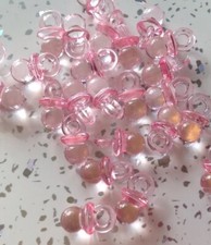 25 Mini Acrylic Dummy Charms Baby Shower It?s A Girl Reveal Party Favours