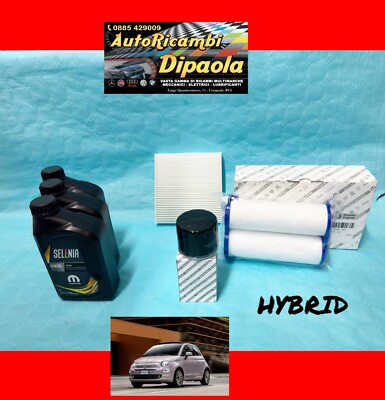 Kit Tagliando Completo Per Fiat Panda E Lancia Ypsilon 1.0 Mild Hybrid Con Olio Selenia Eco2 0W-20 E Filtri