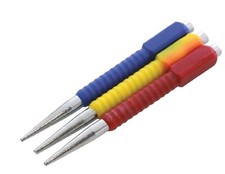3Pc 1/32" 1/16" 3/32" Colour Coded Nail Punch Set Steel Quality Tool Kit