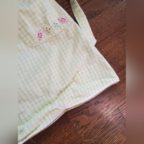 Vtg GYMBOREE Girls 7 bright green plaid citrus print skirt - Picture 4 of 9