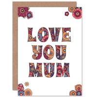 Ich Liebe Dich Blumenmuster Mama Muttertag Muttertagskarte