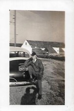 WW2 ERA MILITARY MAN Vintage FOUND PHOTO Black White Snapshot ORIGINAL 211 55 F
