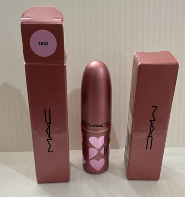 Lot of 2 MAC Matte Lipstick Chili Full Size 0.1 Oz 3 g Each Limited Edition O109