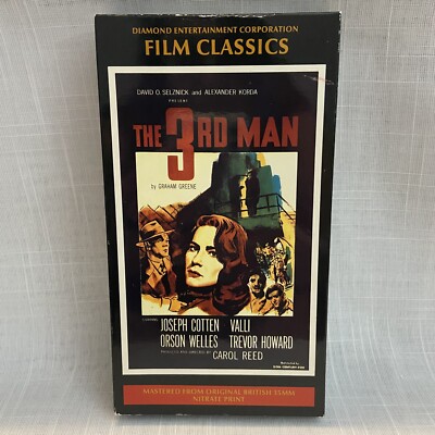 The Third Man VHS Tape Orson Welles Carol Reed Joseph Cotten 1990