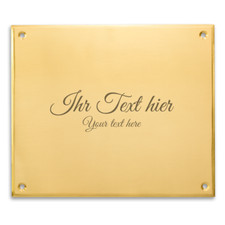 Name Plate, Door Sign, Engraved Brass Sign, 178mm x 153mm Brass