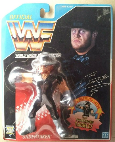 UNDERTAKER FIGURE BLUE CARD WWF WRESTLING 1992 SER...