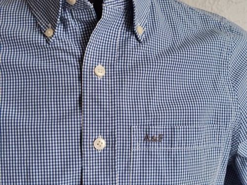 Abercrombie & Fitch original mens cotton long sleeve check shirt size S | eBay