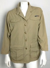 Ladies Exofficio Travel Wear Beige Lightweight Buttoned Jacket Size 10/12