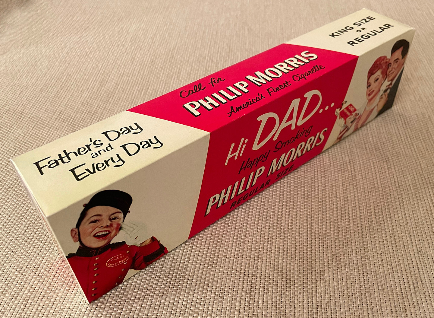 NEW Philip Morris Father’s Day Carton Desi Arnaz Lucille Ball Johnny I Love Lucy