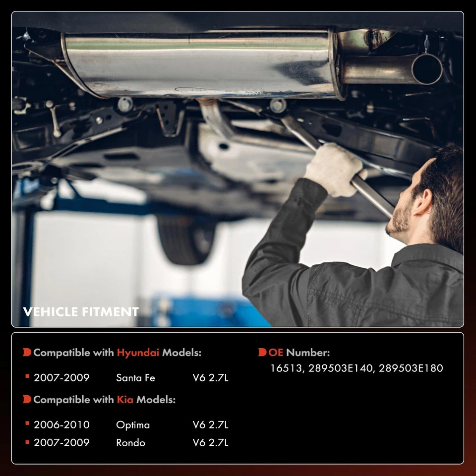 Convertidor catalítico para Hyundai Santa Fe 2007-2009 Kia Optima 2006-2010 Rondo Foto 2 de 4