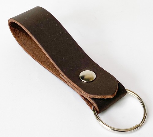 Leather Keyring 8 Colours Matt finish Key Strap Keyfob Key Holder - Picture 10 of 21