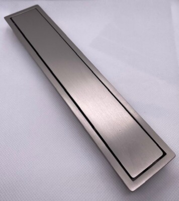 Cosma Einbau Unterputz Zug Schrankgriff. Stahl gebürstet.  210mm x 41mm. C0351