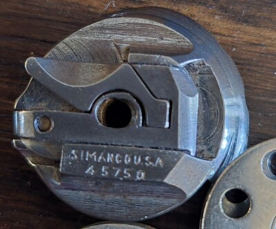 Original Singer 221 Featherweight Bobbin Case 45750 301 w/2 Bobbins