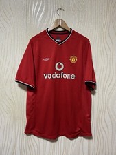 MANCHESTER UNITED 2000 2001 HOME FOOTBAL SHIRT SOCCER JERSEY UMBRO sz XL MEN