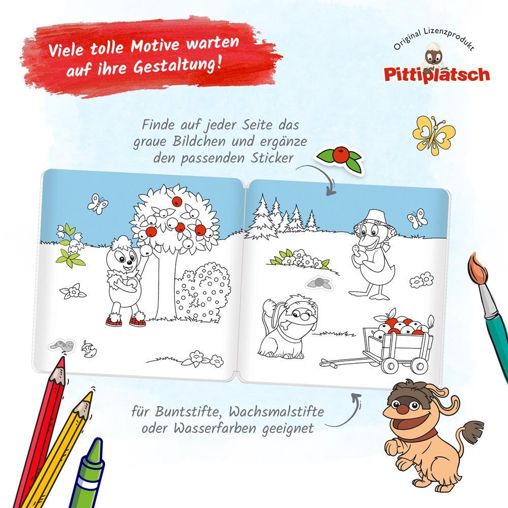 Thumbnail - Trötsch Unser Sandmännchen Malbuch Stickermalbuch Pittiplatsch Trötsch