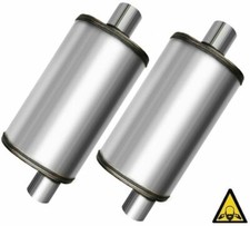 2.5 Two Of Universal Stainless Steel Performance Mufflers 20 Length 2.5 Two Of Universal Stainless Steel Performance Mufflers 20 Length