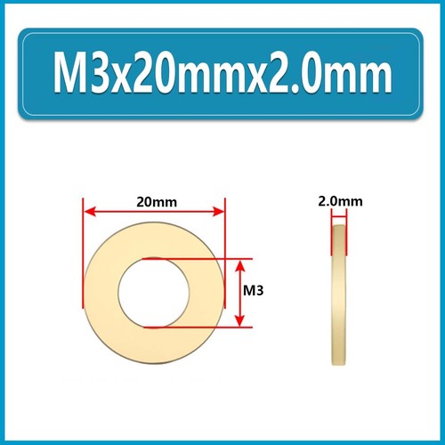 M3 M4 M5 M6 M8 M10 M12 Form A Flachscheiben Massiv Messing Verdickung Unterlegscheiben - Bild 20 von 60