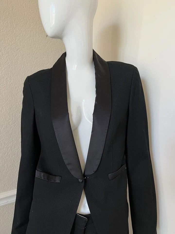 ARMAND BASI ¡NUEVO! Traje chaqueta y pantalón de mujer de viscosa/lana negra de 2 piezas 40 EUR Foto 2 de 4