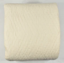 The Company Store Ivory Quilt Hand Stitched Cotton Voile King 94x102 Classic