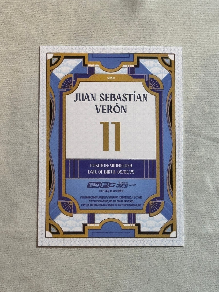 2024-25 Topps Argentina Team Set Juan Sebastian Veron #29 | eBay