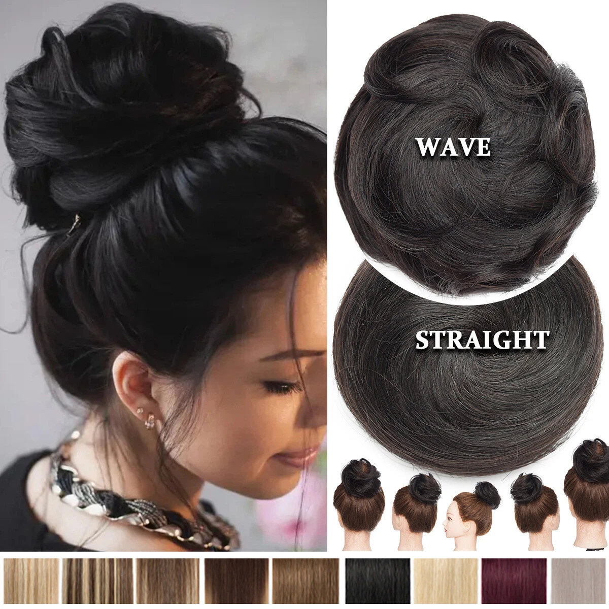 Human hair updo clearance pieces