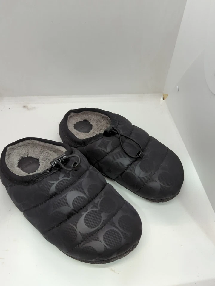 Zapatillas para mujer Coach negras con monograma Rachelle acolchadas de nailon talla 6,5 Foto 4 de 4