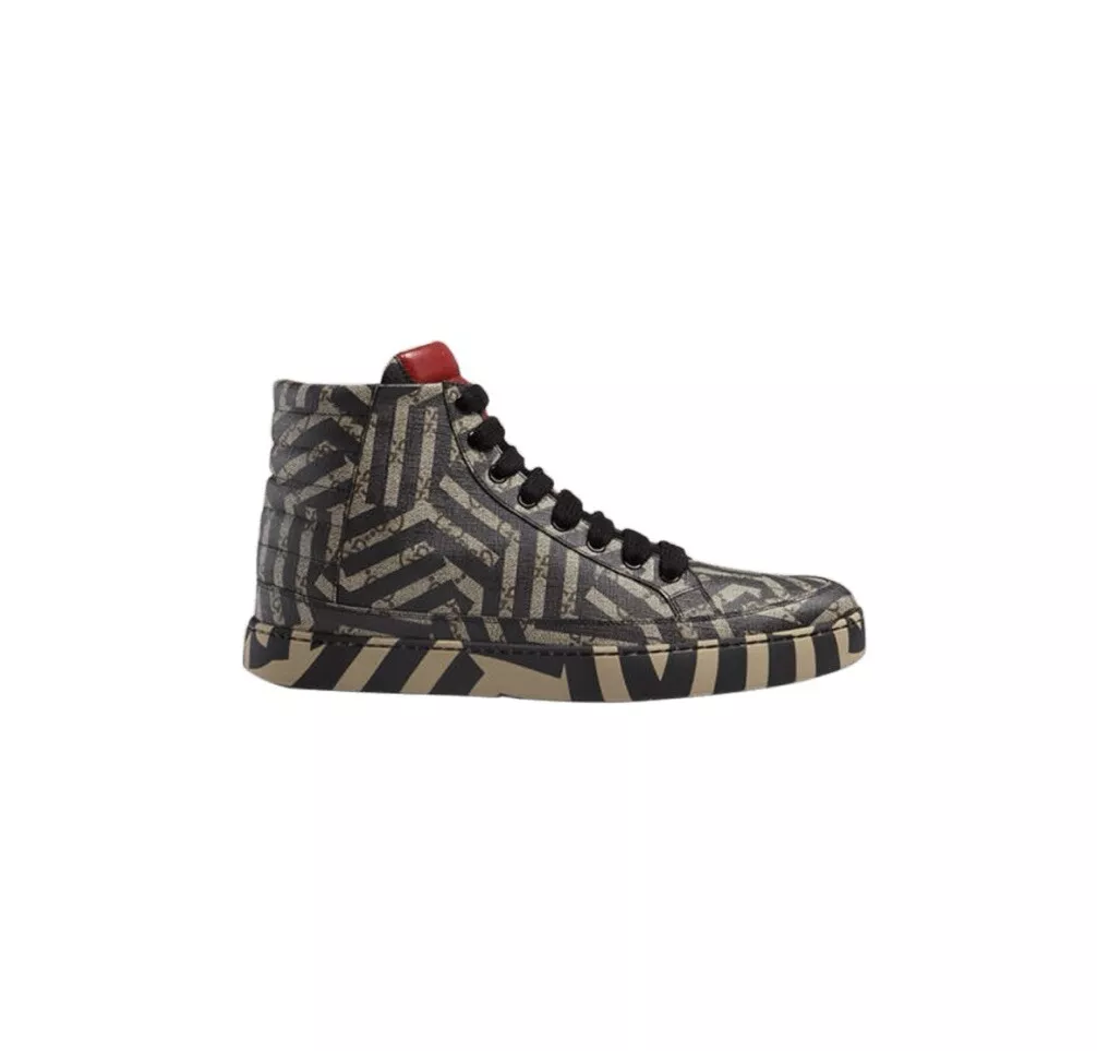 Gucci High Top Supreme CALEIDO toile 41 UK 7 USM 7,5 SKU #407342 KVW80 9786
