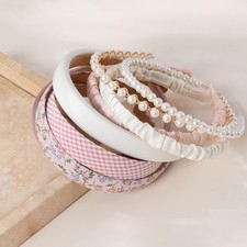 8 Pack Pink Headbands for Women Girls Non Slip Floral Padded Hairbands Cute P...