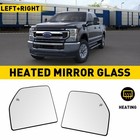 2Pcs Tow Mirror Glass Upper Heated Passenger Driver For Side 15-22 F150 250 350
