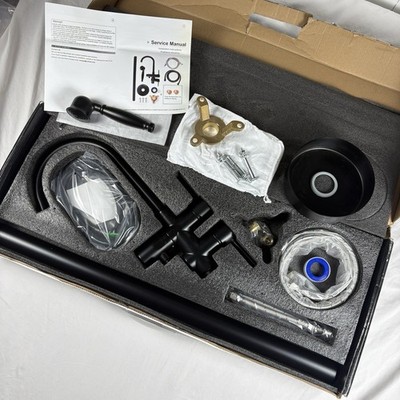 Tub Filler Freestanding Bathtub Faucet Floor Mounted Shower Faucet w/Hand Shower