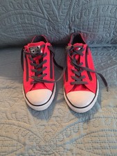 Junior Converse All-Star Chuck Taylor Pink Grey Side Zippers Sneakers Size 6