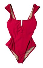 Kona Sol Womens Red One-Piece Swimsuit With Keyhole Front Size Small NWOT