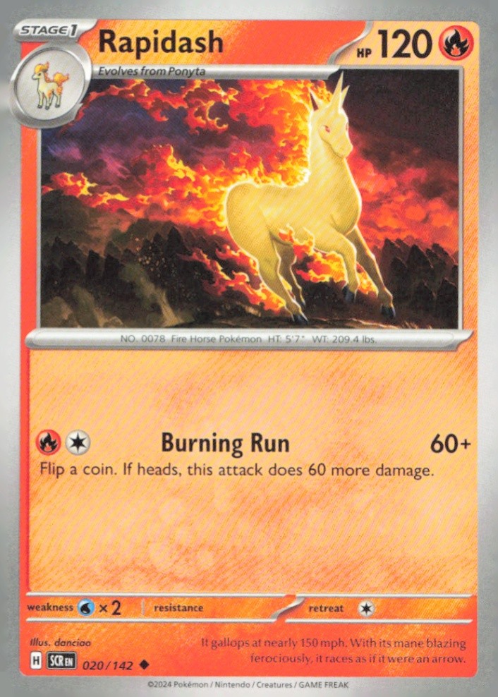 Rapidash Uncommon SV07: Stellar Crown 020/142 NM