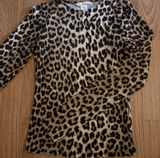 H M Leopard Print Long Sleeve Top