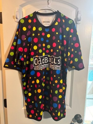 OddBalls Covering Your Tackle Classic Polka Dot Training T-Shirt 4XL Made in Bri