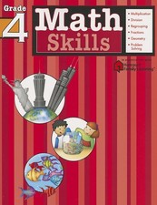 Math Skills: Grade 4 Flash Kids Harcourt Family Learning 