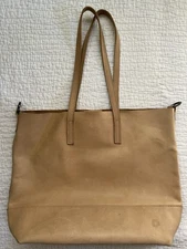 ABLE (Fashionable) Leather Tote Bag Shoulder Purse Tan Nude Handmade Ethiopia