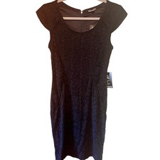 Express Black Lace Fitted Mini Dress - Size 4 - NWT