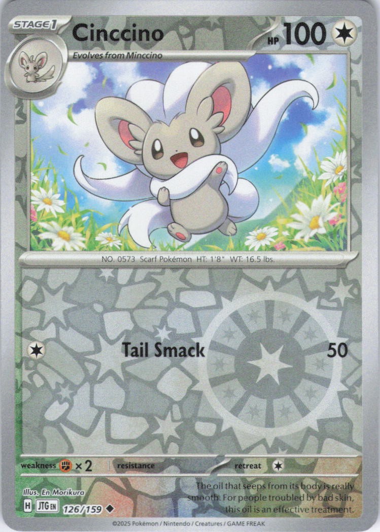 Cinccino Reverse Holo Uncommon SV09: Journey Together 126/159 NM