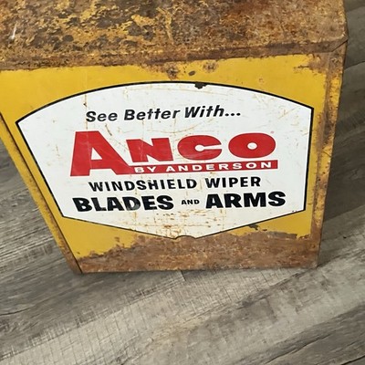 Vintage ANCO Windshield Wiper Blades And Arms Metal Store Display