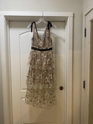 mesh dress beige Krissy Cream Mesh Strapless Maxi Dress - US 8 main image 1