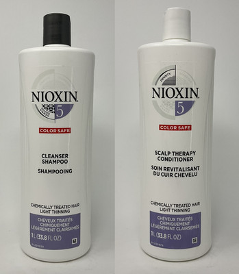 Nioxin System 5 Cleanser & Scalp Therapy Conditioner 33.8oz/1L, No Seal