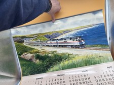 Amtrak Calendar Vtg Poster Railroad Train 1987 Large Calendar
