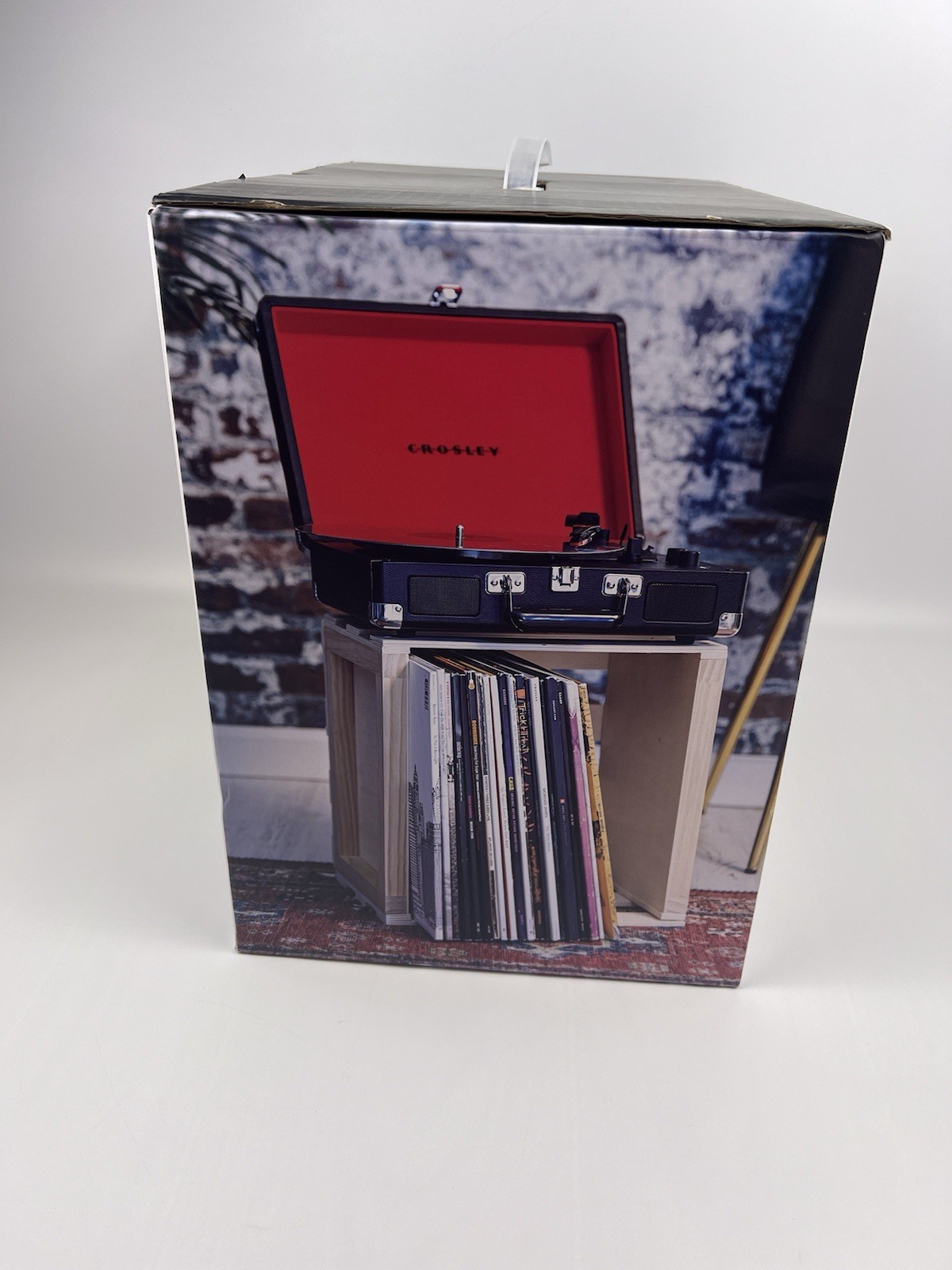 Crosley Cruiser Voyager Bluetooth Record Player with Storage Crate Bundle New