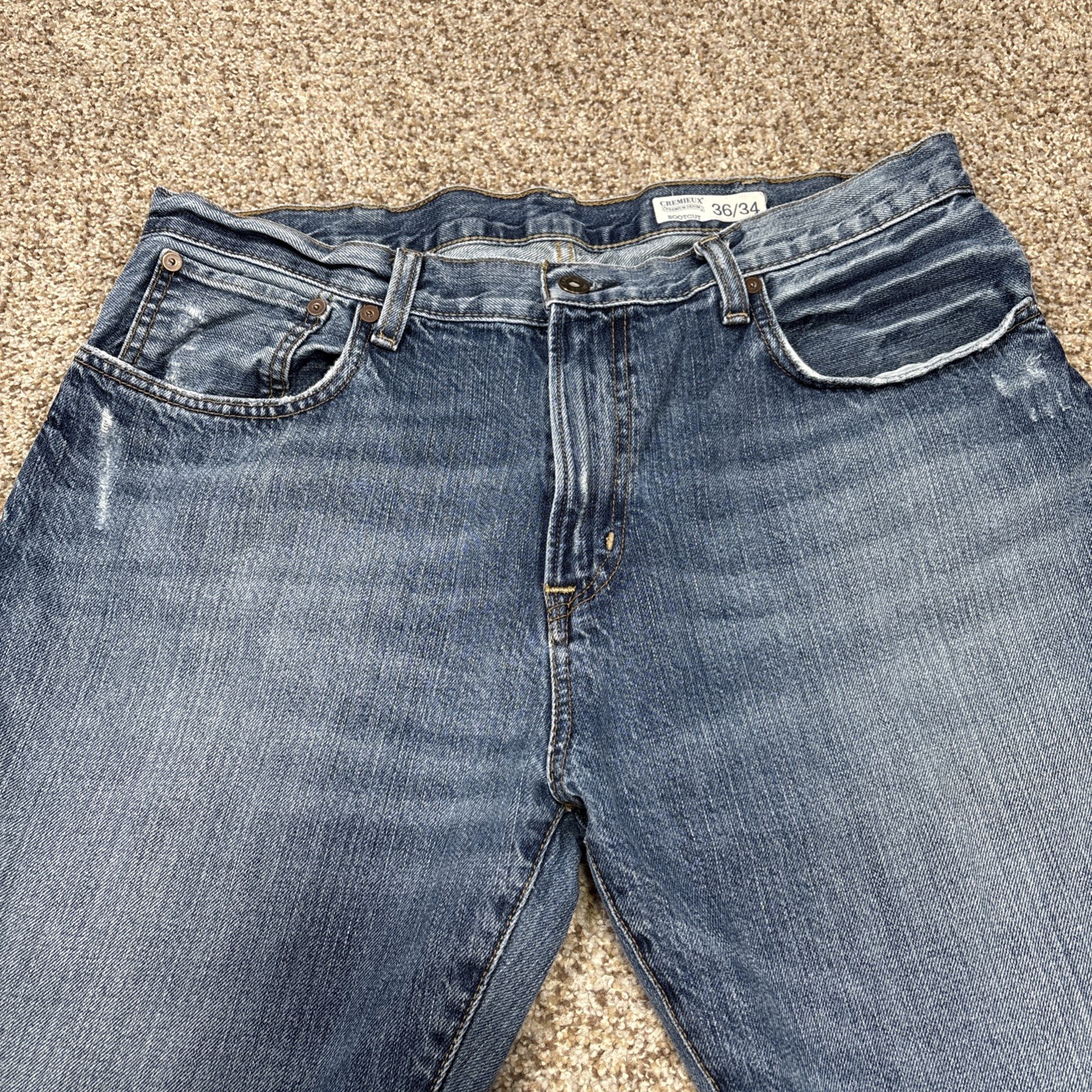 Cremieux Denim Jeans Bootcut Mens 36x34 Fits 35x32 - View 2