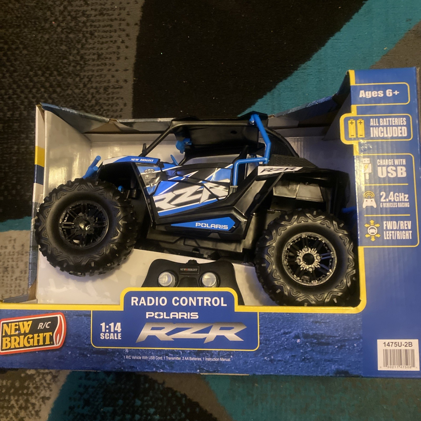 🏁 New Bright™ 1:14 RC Polaris RZR ATV – All Batteries Included | 2.4GHz | USB
