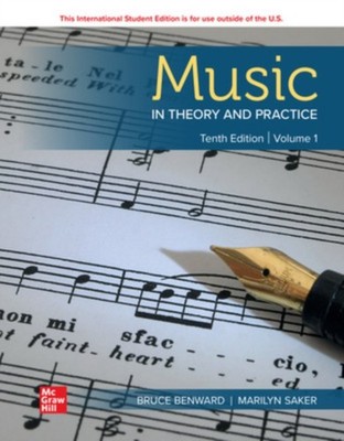 MUSIC IN THEORY & PRACTICE VOLUME 1 by Bruce Benward Paperback Self Help