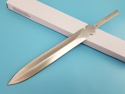 Hog Pig Sticker Knife Making Fixed 11'' Dagger Blade Blank Full Hidden Tang DIY