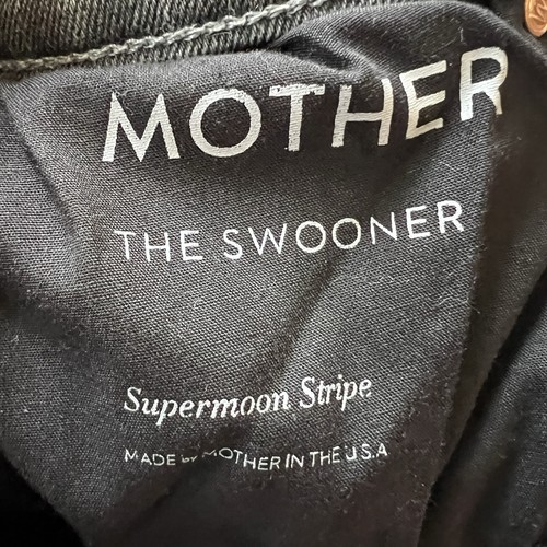 Mother Jeans Swooner Women 26 High Rise Skinny Supermoon Stripe Gray Jeans *READ - Picture 15 of 18